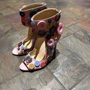Katy Perry Collections Pink Multi-Button Heels